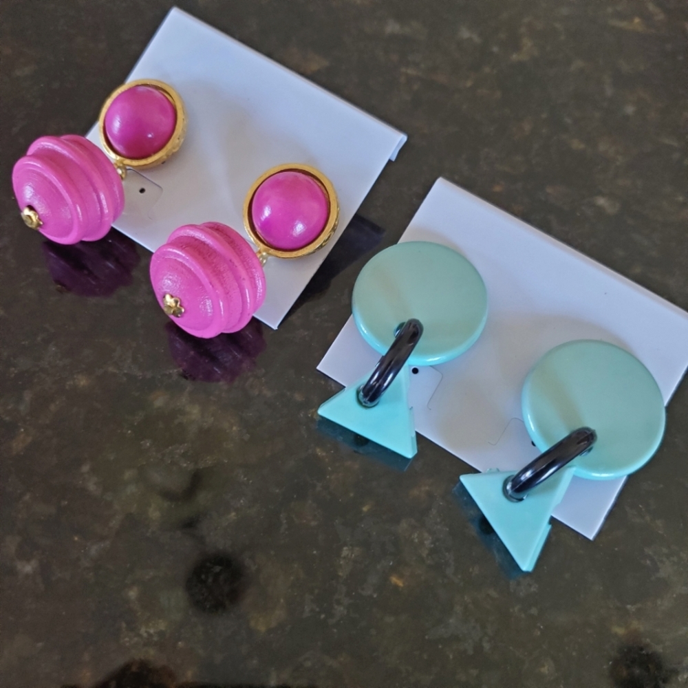 One of a kind - 2 pairs of retro earrings